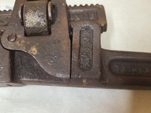 Vintage Trimo 18" Rohrzange TRIMONT Mfg Co. USA Monkey verstellbares Werkzeug - Bild 5 von 10