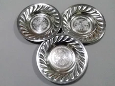 Set 3 pieces Aluminum Dinnerware Dish Plate Round Kitchen silverware Flatware