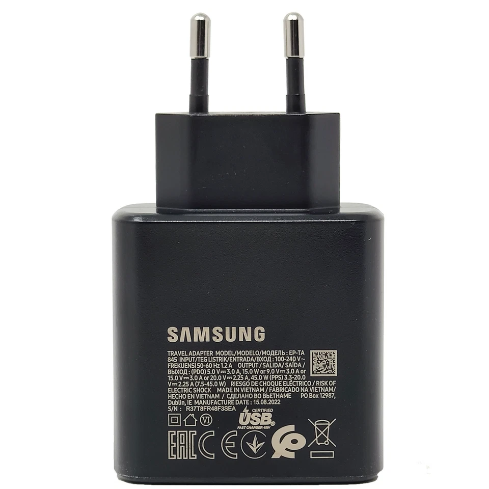 Alimentatore caricabatteria 45W PD originale Samsung pr Galaxy Tab S9 Ultra JV4C - Immagine 2 di 4