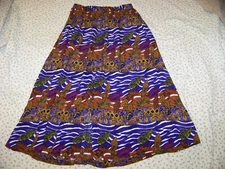 Women's Vintage Melrose Options Rayon Skirt - L