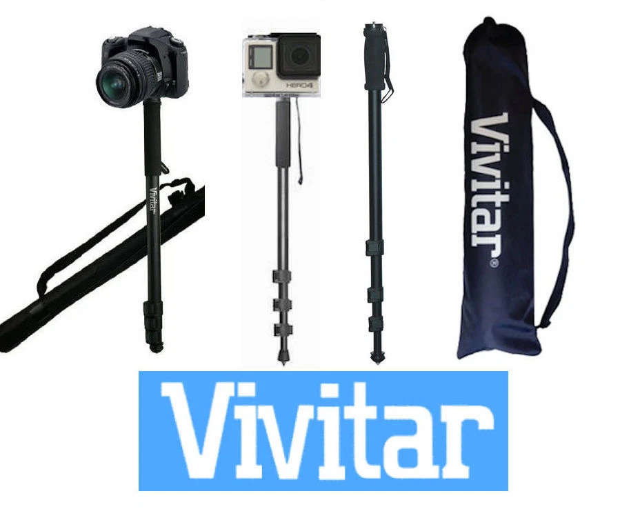 VIVITAR 67" MONOPOD + IR CONTROL + FOR CANON EOS REBEL T3I T5 T6I T7 6D 7D T5I - Image 2 of 4