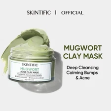 SKINTIFIC Mugwort Mask Anti Pores & Acne Clay Mask 55gr - To Fight Breakouts #ND