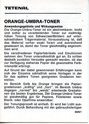 Tetenal Orange-Umbra-Toner