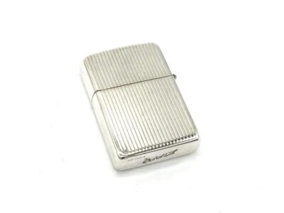 Vintage 1957 ZIPPO, Sterling Silver, 11-Line Design, Excellent 