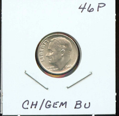1946-P ROOSEVELT DIME CH/GEM BU (V822) 90% Silver 1st Year of Roosevelts