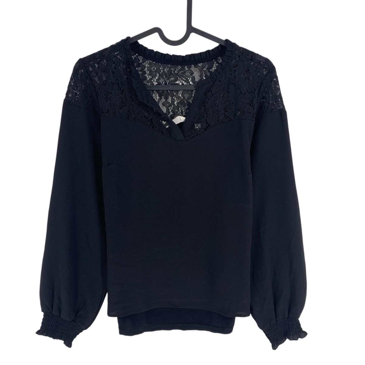 Haut (T-shirt) NAF NAF Taille M - Blanc, Col En V, Manches Courtes, Occasion Comme Neuf