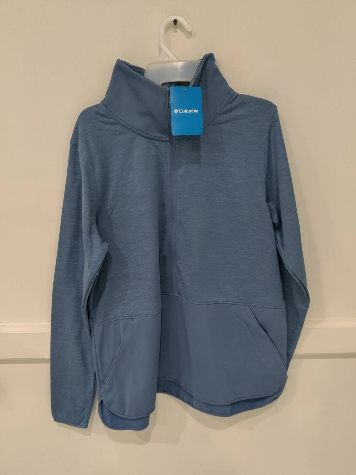 NWT Columbia Men's Lightweight 3/4 Zip Windbreaker Blue Size XL $120 DD143