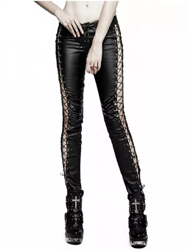 Goth leather hotsell leggings