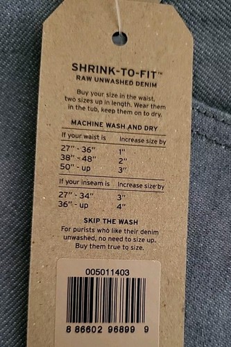 Pantalones de mezclilla Levis 501 talla 38x32 retráctiles para ajustar botón mosca pierna recta color gris nuevos con etiquetas - Imagen 7 de 7