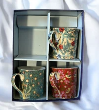 William Morris Leonardo Collection Set of Three China Mugs Birds New in Box