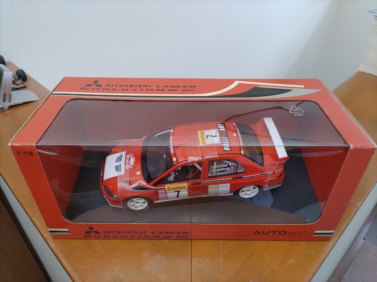 Autoart 1/18 Mitsubishi Lancer Evolution VII WRC #7 Diecast Autoart 1/18 Mitsubishi Lancer Evolution VII WRC #7 Diecast