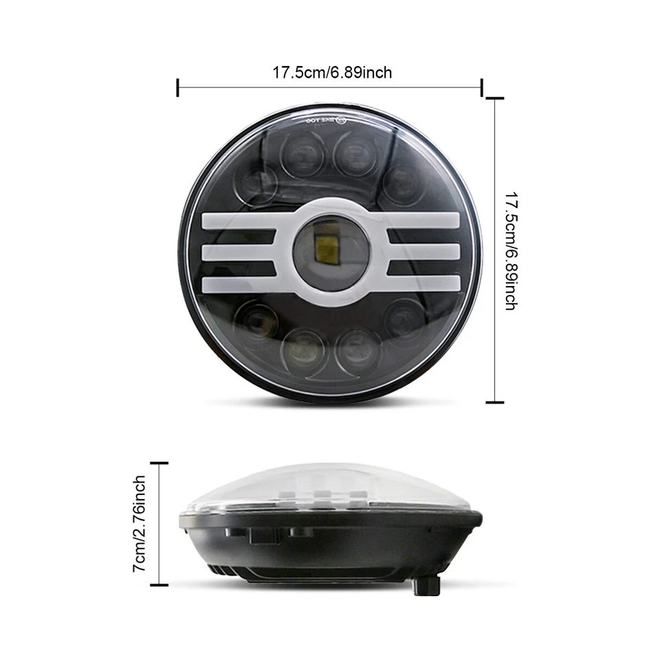 Faros LED redondos HI/LO para Ford Fairlane 1955 1956 1957 2 piezas 120 W 7 pulgadas Foto 4 de 4