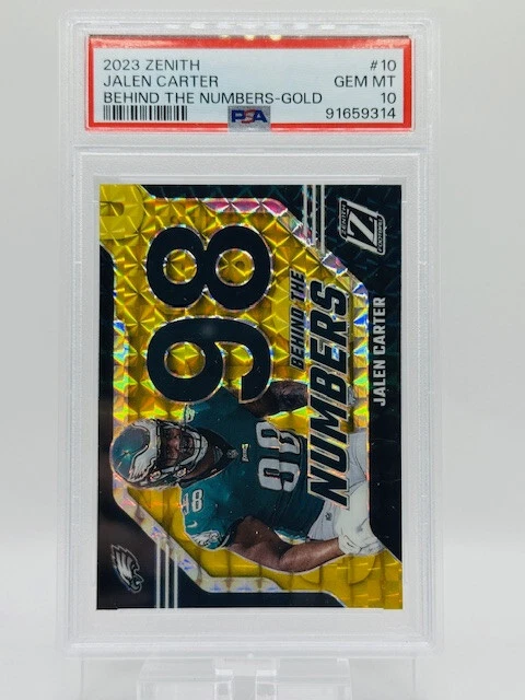 Jalen Carter Panini Zenith Behind the Numbers #10 Gold