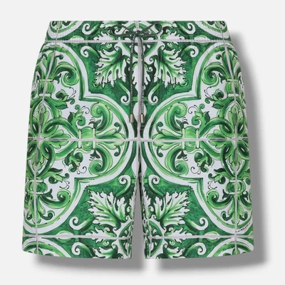 Dolce & Gabbana Ropa de Playa Para Hombre Verde Largo Medio Mayólica Bañador Talla XXS - Imagen 1 de 4