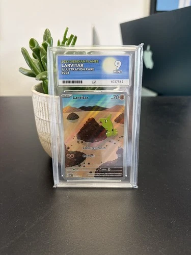 Larvitar 203/197 Obsidian Flames ACE 9, ACE LABEL, MINT 9 GRADED TCG