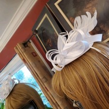 Womens Fascinator Hat wFlower  Feathers,Kentucky Derby Clip,Tea Party  Wedding