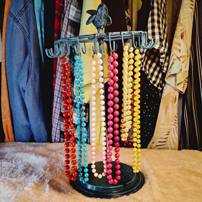 6pc Women s Multicolor Plastic Beaded Strand Necklace Mixed Lot