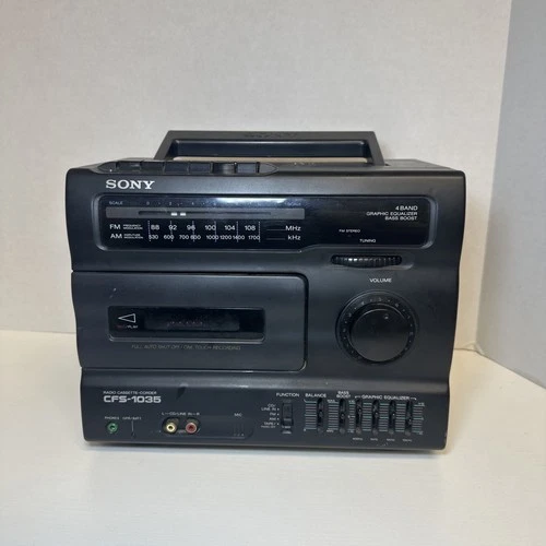 Sony CFS-1035 AM/FM Cassette Player Boombox With Equalizer not tested