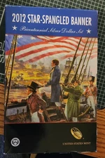 2012 US Mint $1 Silver Star Spangled Banner Bicentennial Proof Coin in Book