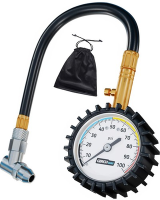 #ad Tire Pressure Gauge 100 Psi Large Dial Numbers amp; 45 Angle Chuck Accurate Air Pre $23.48