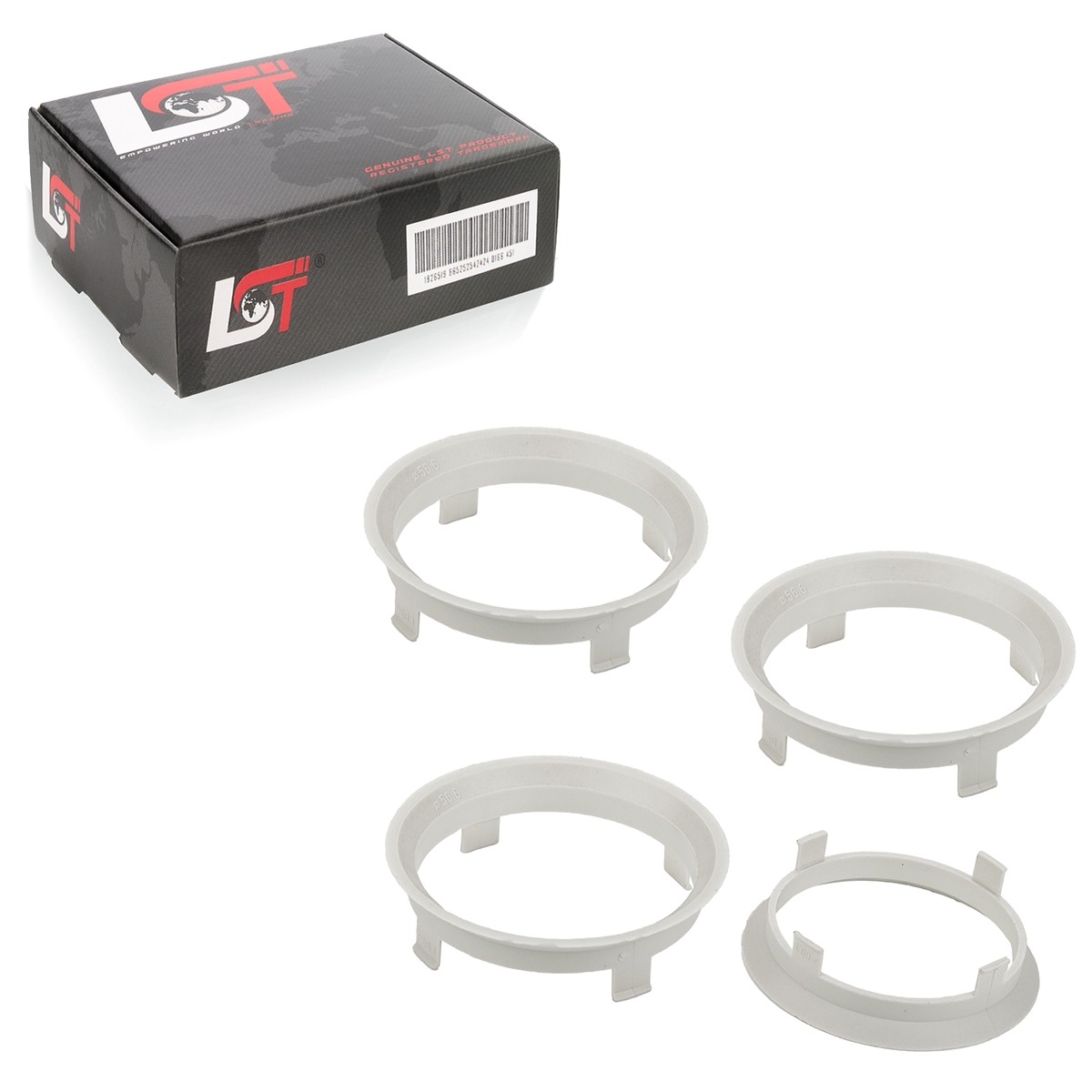 4X Centering Rings Spacers For Aluminum Rims Ø 56.6 Mm - Ø 60.1 Mm For CITROEN
