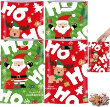 MOSHAKALA 40 Pcs Christmas Bags with Handles- 40 Count (Pack of 1), 