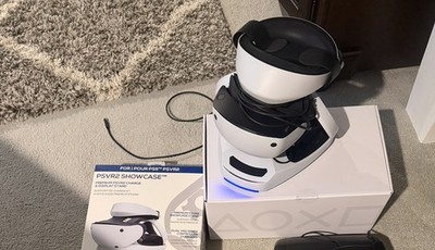 PSVR2 Virtual Reality Gaming Headset with Controllers and Charging Dock