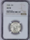 1928 Standing Liberty Quarter 25C NGC AU58