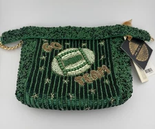 Viral TikTok Beaded Bag Green Go Team with Gold Accents New with Tags TJ Maxx