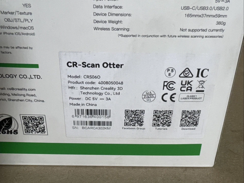 Creality CRS06O Handheld 3D Scanner CR-Scan Otter for 3D Printing * Sealed * - Image 4 of 4