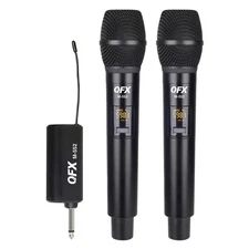 QFX® M-552 16-Channel UHF Multi-Frequency Microphone System with 2 Handheld...