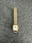 Vtg Seiko Watch Women White Dial Gold Tone Tank 1N00-5K29 Untested