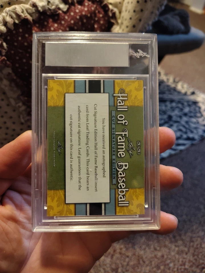 2020 Leaf Hall Of Fame beisebol corte Al Lopez autógrafo - Imagem 2 de 4
