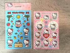 Hello Kitty Stickers Beach Theme unopened 2 Sheets , Valentine Theme 1 Sheet 