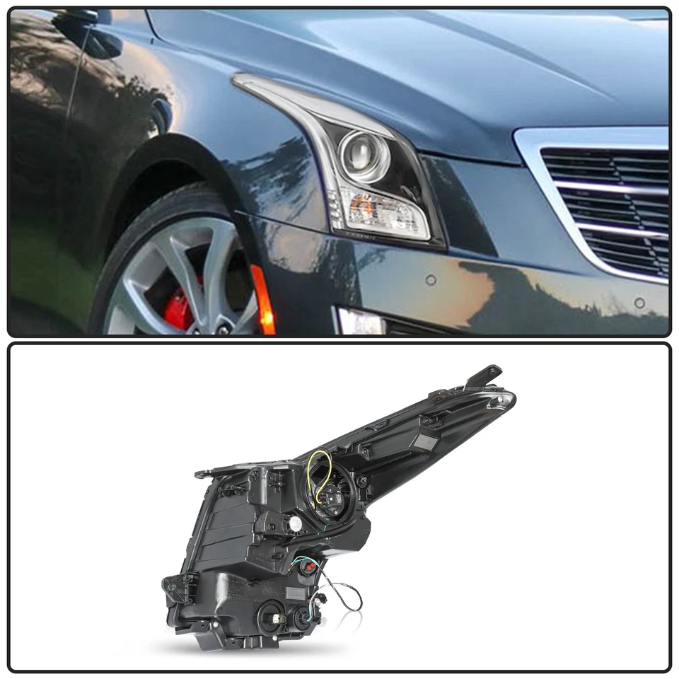 For 2013-2018 Cadillac ATS Halogen Headlamp Headlight Assembly - Image 3 of 4