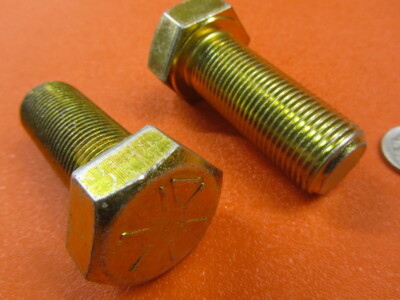 Tap Bolt, FT, GRADE 8 Yellow Zinc Chromate 7/8''-14 x 2.25'' Length, 2 Pc