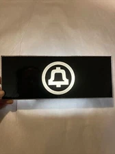 Vintage Payphone GTE Bell Acrylic Sign Panel  ￼10 1/16"x 3 7/8" Illuminates Art