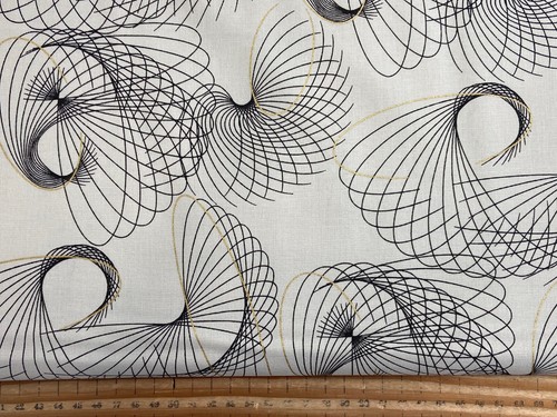 Zen Chic für Moda schimmernder Baumwollstoff 1/4 Meter* Sterne Wirbel Samen Schoten - Bild 4 von 13