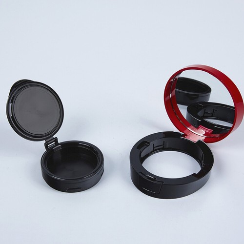 Round Cream Box Makeup Foundation Box with Mirror Red Pressed Powder Box - Picture 4 of 9