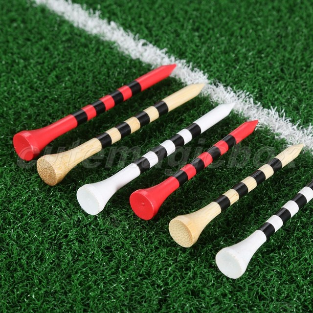 100xBamboo Sports Club Golf Tees With Black Stripe Mark Scale 70/83mm Golf Parts 100xBamboo Sports Club Golf Tees With Black Stripe Mark Scale 70/83mm Golf Parts