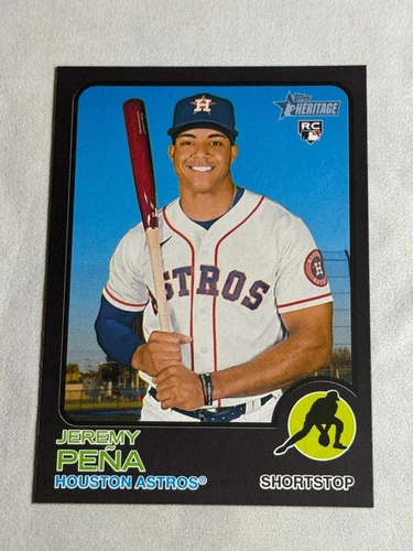 2022 Topps Heritage Black Border Jeremy Pena Rookie RC #629 Astros PR:50