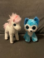 ty prince the husky and mystic the unicorn soft toys / cuddly / stuffed / plush