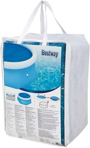 BESTWAY Flowclear Solarplane Wärme Folie Blau für Pool Swimmingpool Ø 210cm✅ - Bild 1 von 2