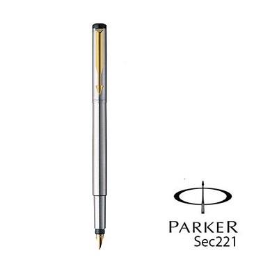 PARKER VECTOR FÜLLFEDERHALTER - EDELSTAHL - GOLD, SILBER SCHWARZ - KOSTENLOSER WANDLER