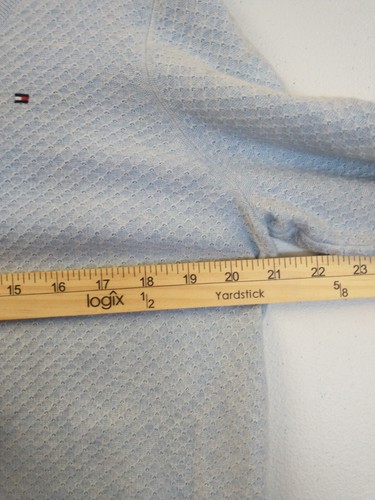 TOMMY HILFIGER Women's Light Blue Long Sleeve V-Neck Size Large - Picture 5 of 6