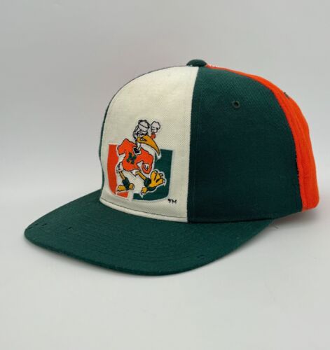 Miami Hurricanes Starter Vintage 90s NCAA Florida Wool Snapback Sports Hat Cap - Picture 2 of 13