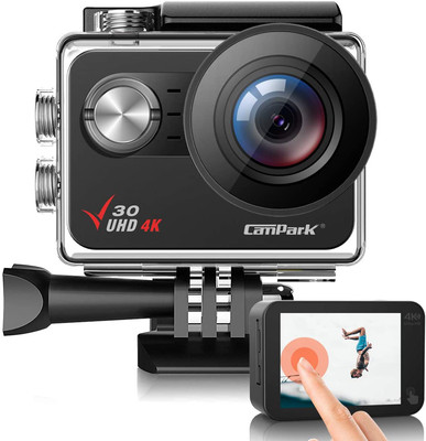 campark v30 20mp eis 40m 1350mah fotocamera impermeabile grandangolare obbiettivo regolabile subacquea nativo caricabatterie batterie batteries bedienungsanleitung 30fps v40 wasserdicht