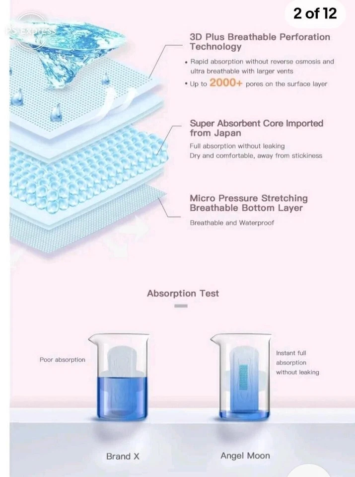 Angel Moon Dynamic Set of/4day packs/4 Night packs/3 pantyliner packs - Image 4 of 4