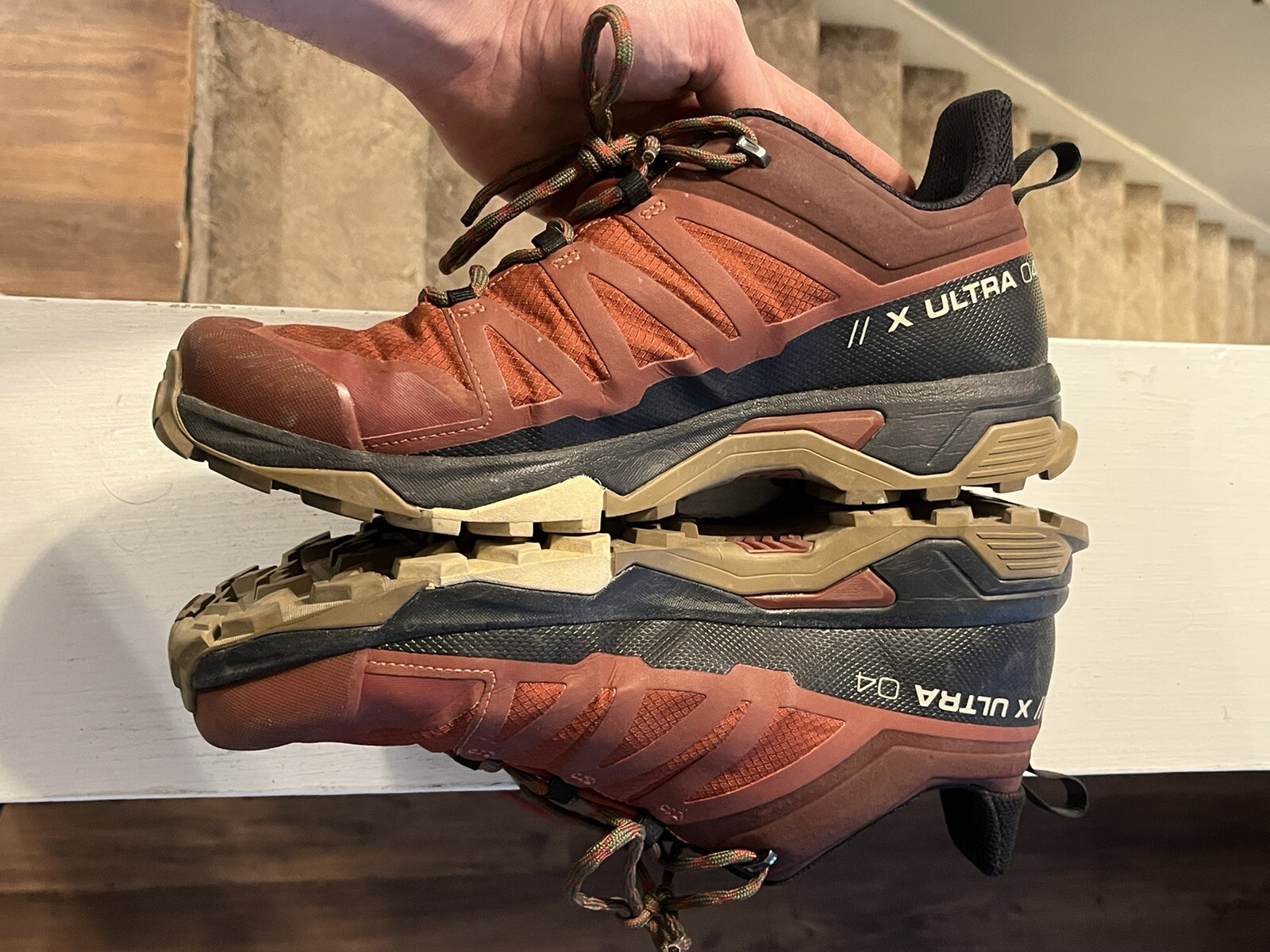 Scarpe da trekking Salomon X Ultra 4 Gore Tex marrone nero 473527 da uomo taglia 11 5 BELLE!!