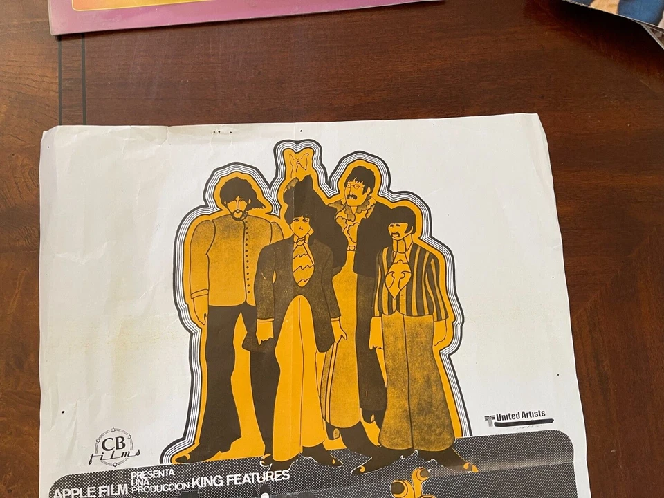 Yellow Submarine ORIGINAL Spanish [CB Films, 1968] POSTER The Beatles unique art - Image 4 of 4
